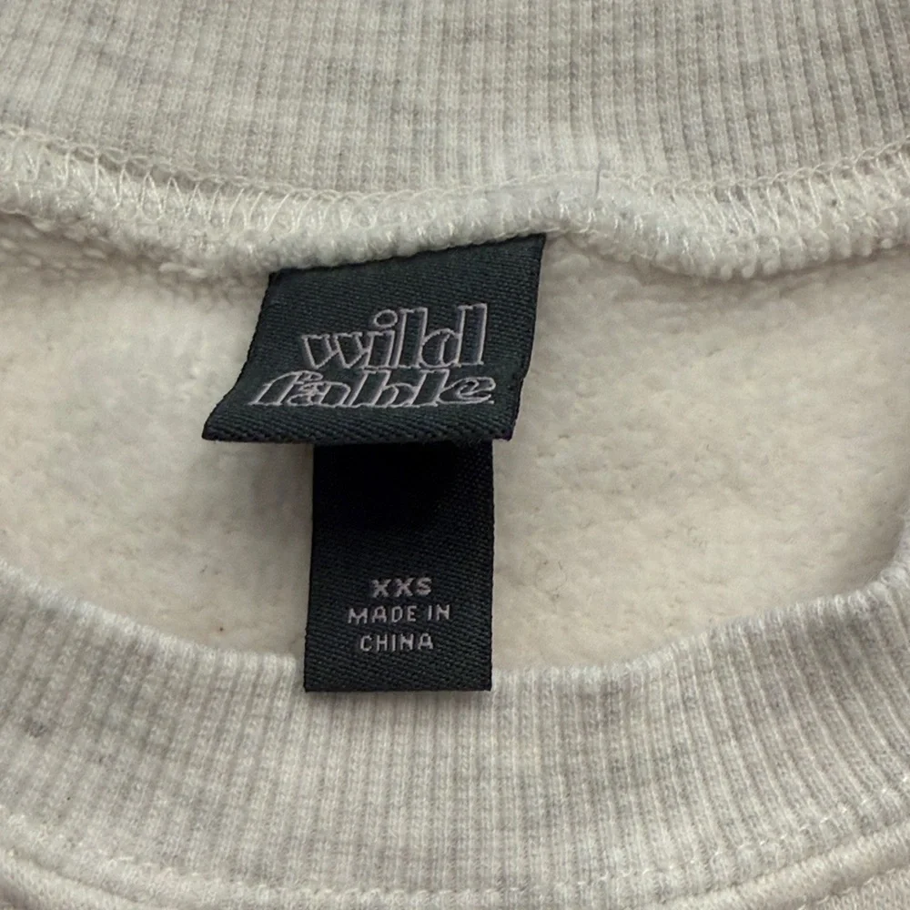 Wild Fable Light Cream XXS Crewneck Soft Sweatshirt Sweater Women’s/Junior - Picture 3 of 4